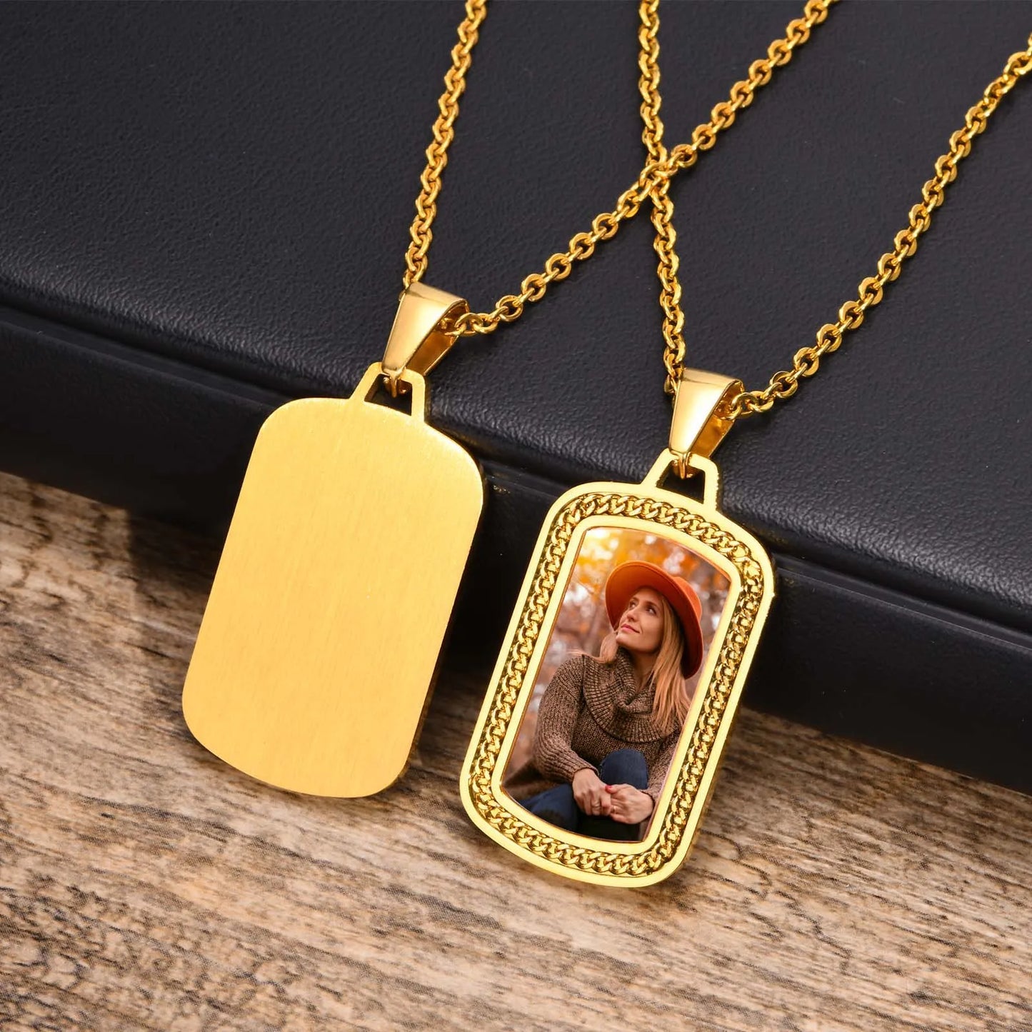 Custom Engraved Photo Pendant Necklace
