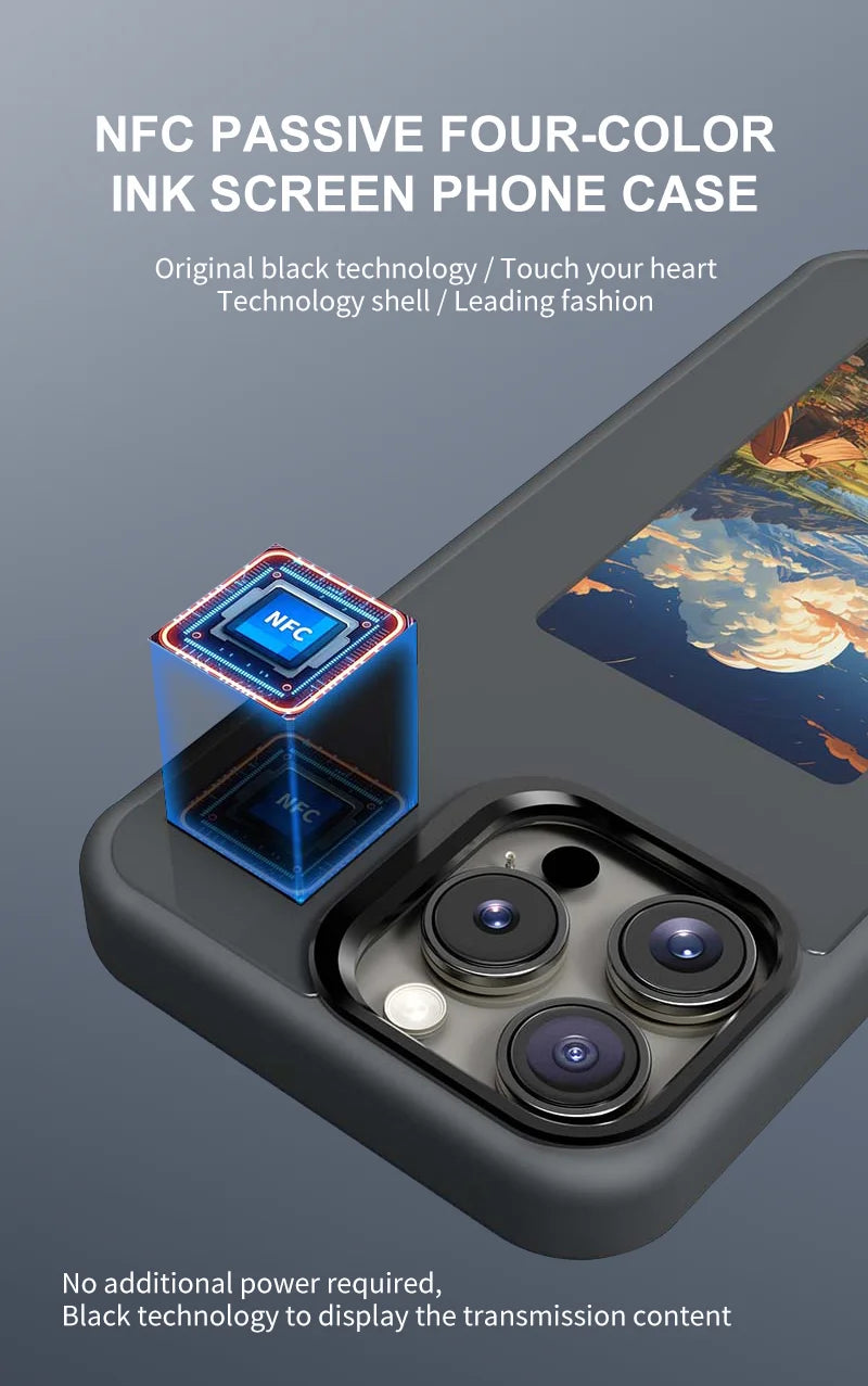 Smart NFC E-Ink Phone Case for iPhone