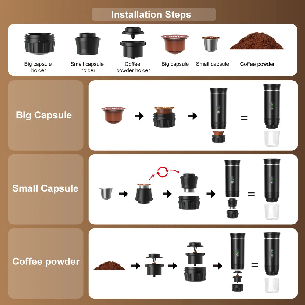 Smart 3-in-1 Portable Espresso Machine