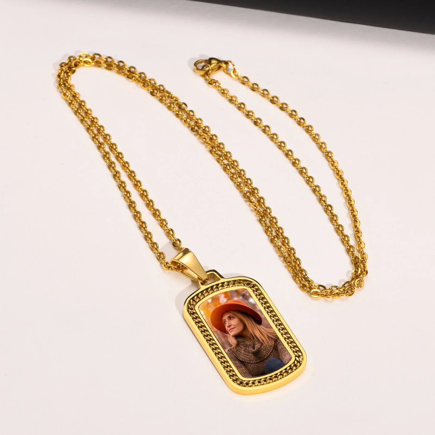 Custom Engraved Photo Pendant Necklace