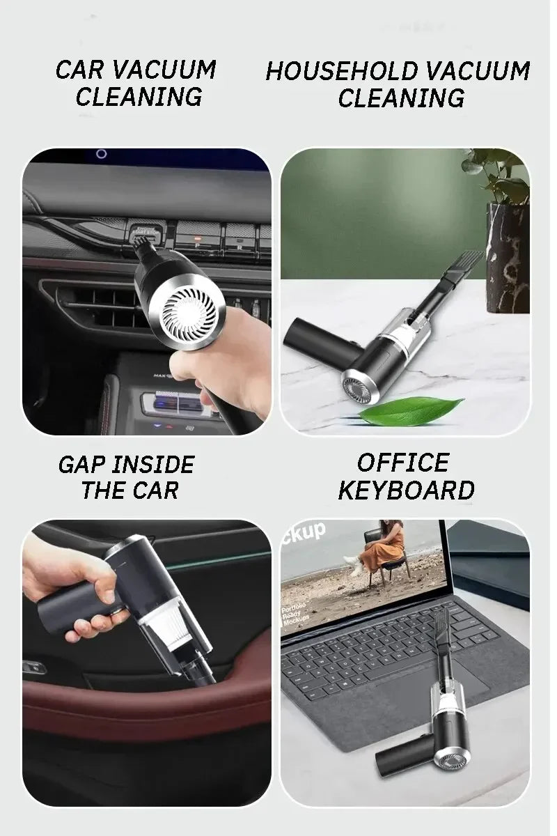 Portable Wireless Car Vacuum Cleaner – High Power 120W