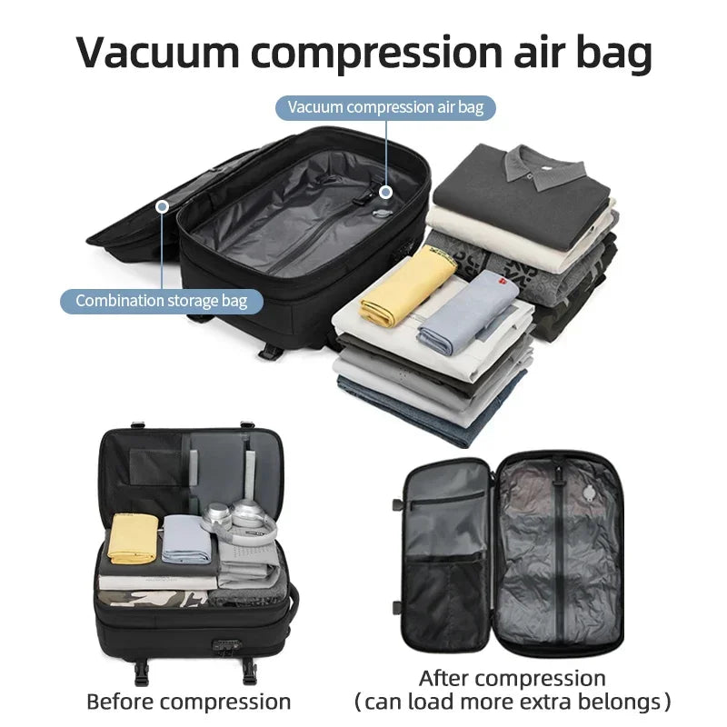 Vacuum Compression Travel Laptop Backpack