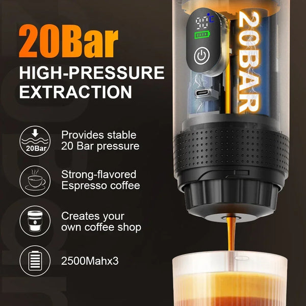 Smart 3-in-1 Portable Espresso Machine