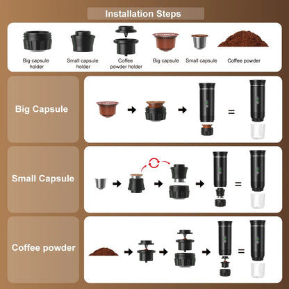 Smart 3-in-1 Portable Espresso Machine