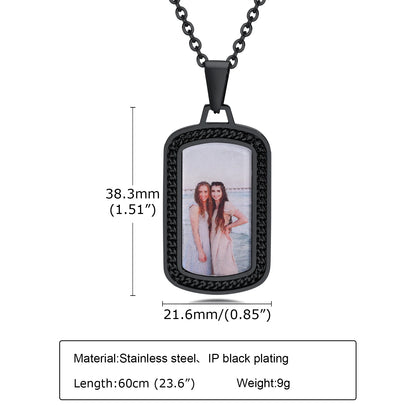 Custom Engraved Photo Pendant Necklace