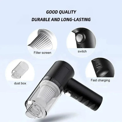 Portable Wireless Car Vacuum Cleaner – High Power 120W